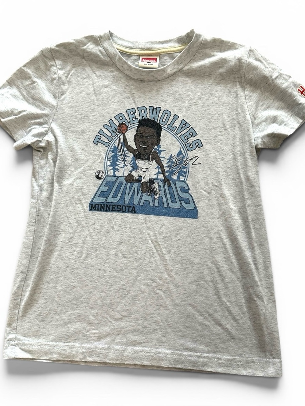 Homage Youth Timberwolves Anthony Edwards City Edition 2024 Tee